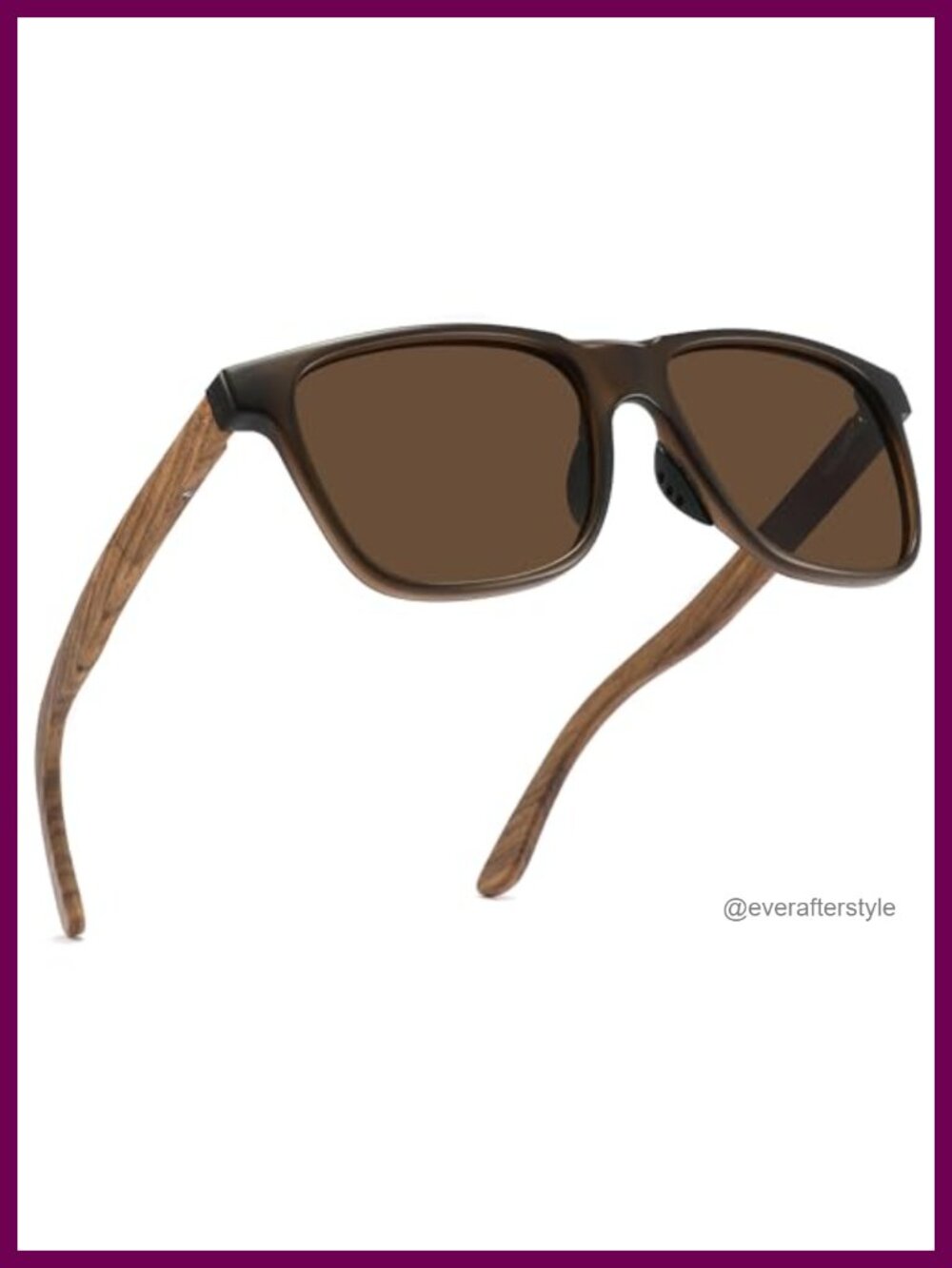 Oversized Polarized Wood Square Sunglasses for Big Heads